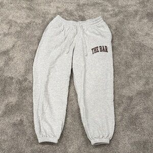 The Bar Light Gray and Brown Joggers